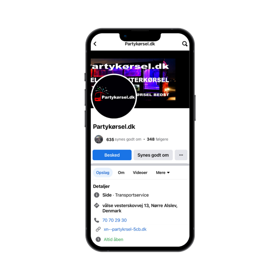 Partykørsel.dk facebook side